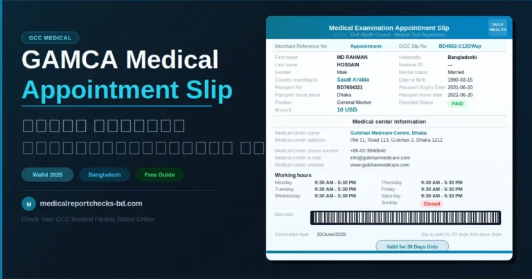 GAMCA Appointment Slip